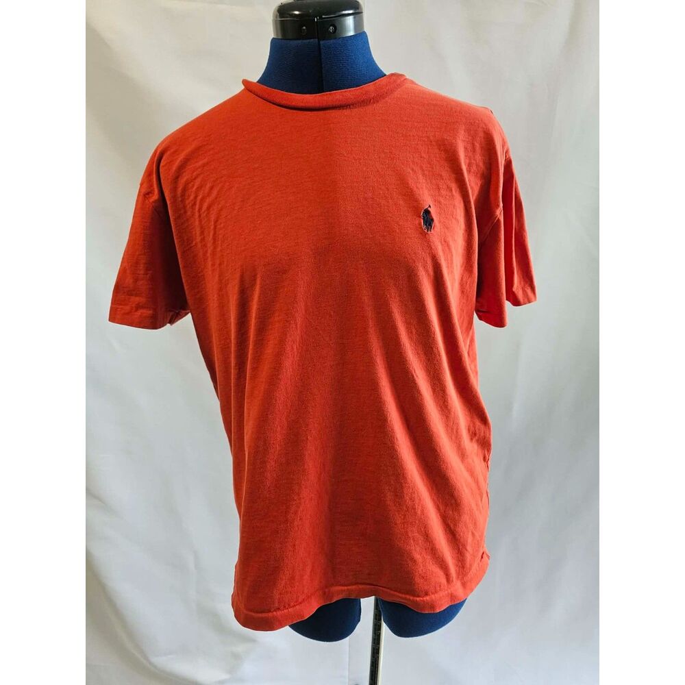 Polo Ralph Lauren Men’s L Orange Red Cotton T-Shirt Embroidered Pony